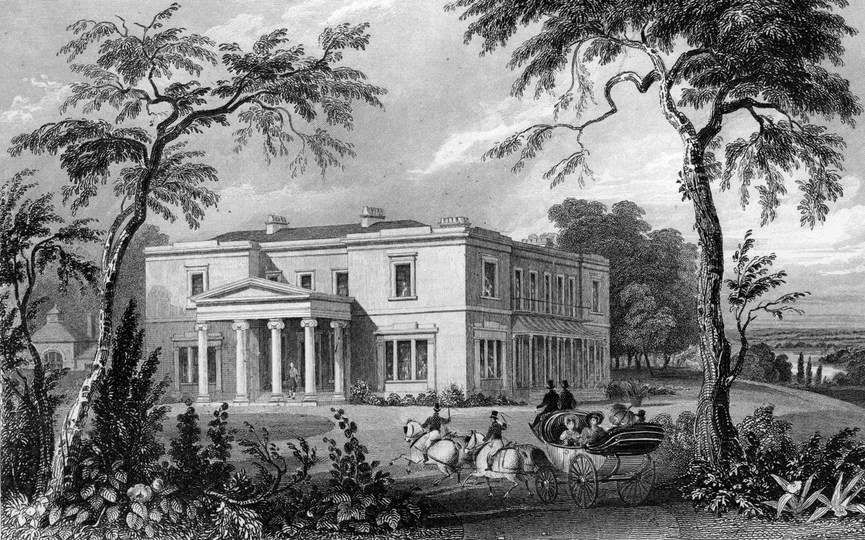 Stisted Hall, bei Braintree, Essex, graviert von John Carr Armytage, 1832 von William Henry Bartlett