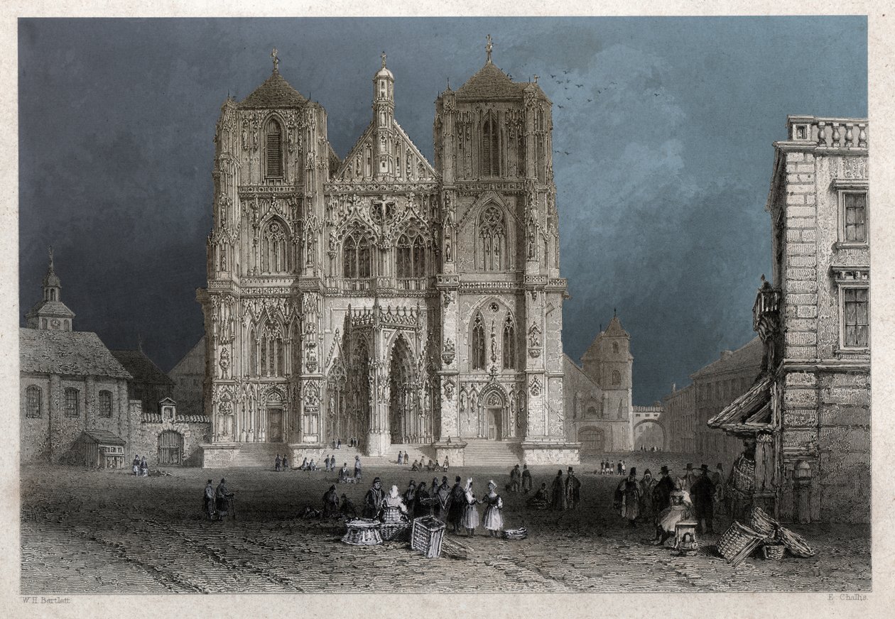 Der Dom von St. Peter in Regensburg (Stich) von William Henry Bartlett