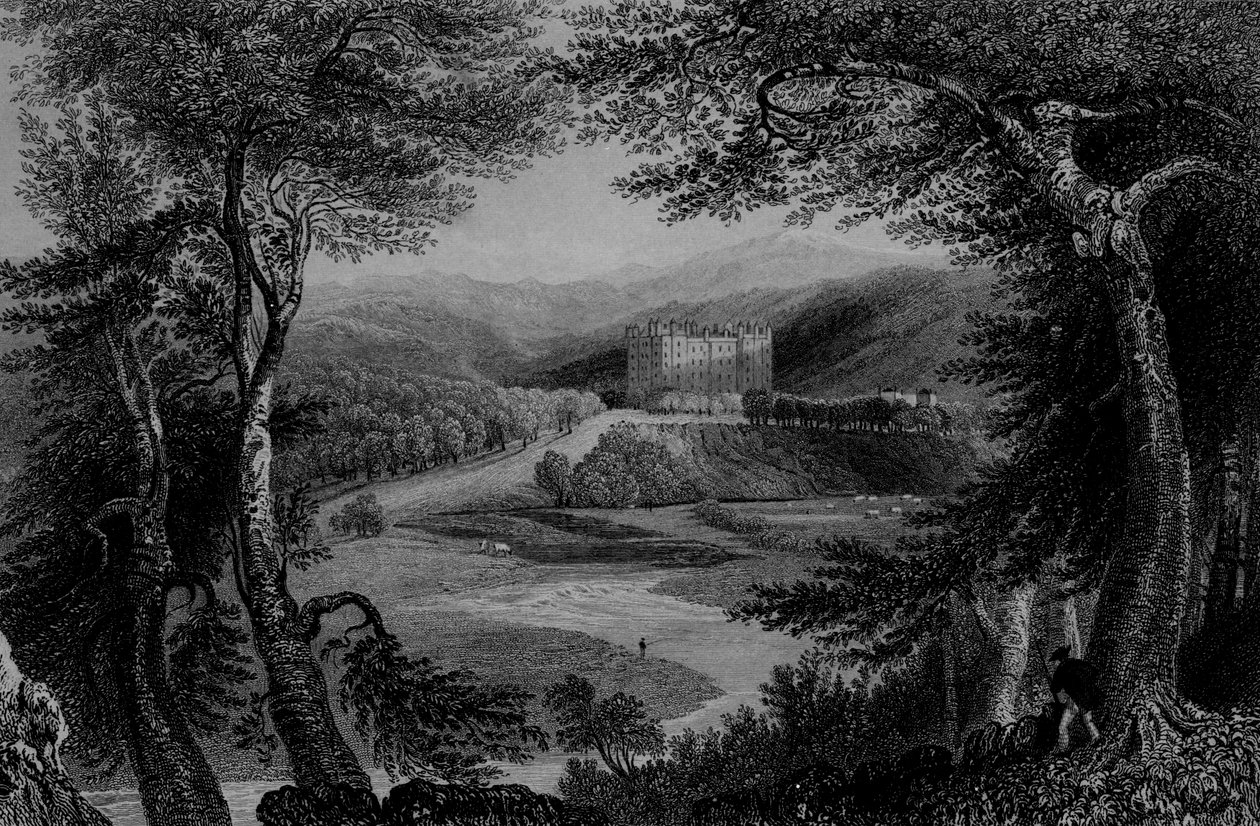 Ansicht von Drumlanrig Castle, Dumfriesshire von William Henry Bartlett