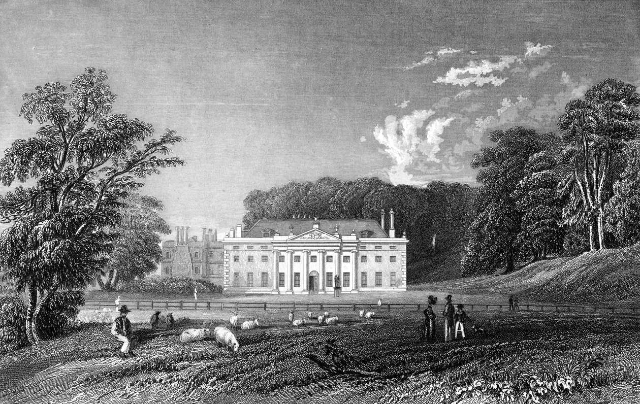Weald Hall, Essex, graviert von John Rogers, 1833 von William Henry Bartlett