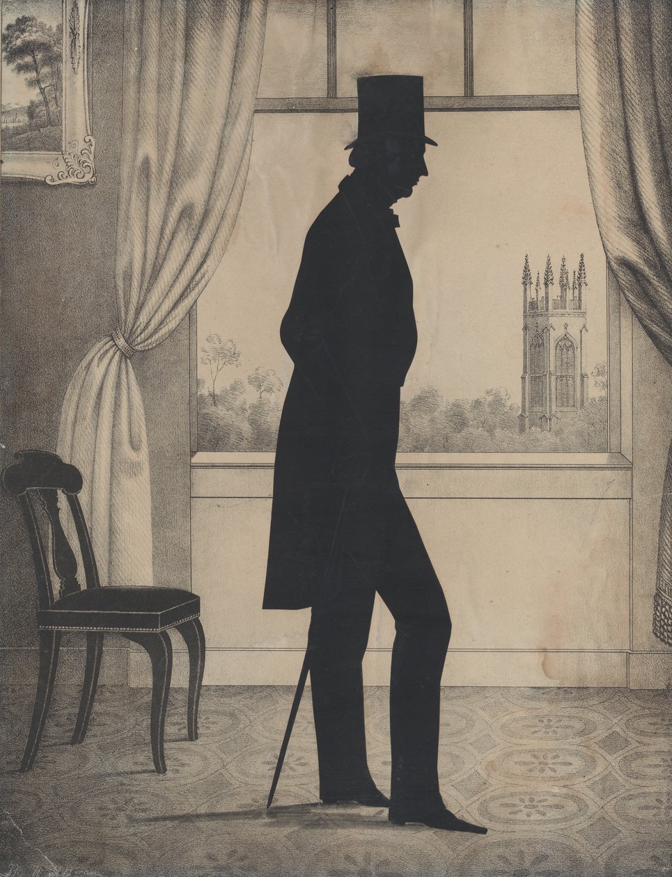 Silhouette von Nathaniel Babson aus Gloucester, Massachusetts von William Henry Brown