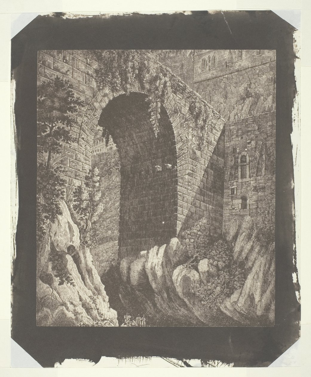 Kopie eines großen italienischen Drucks, reduziert in der Kamera von William Henry Fox Talbot
