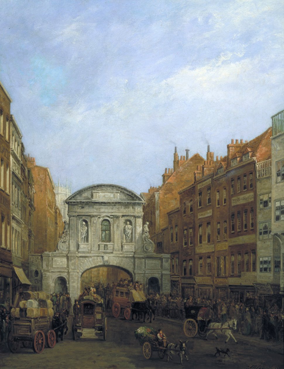 'Temple Bar von der Strand', London, 1873