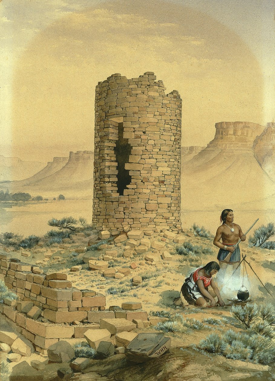 Alter runder Steinturm von William Henry Holmes