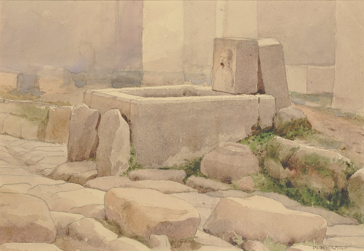 Pompejanischer Brunnen und Pferdetränke, 1880 von William Henry Holmes