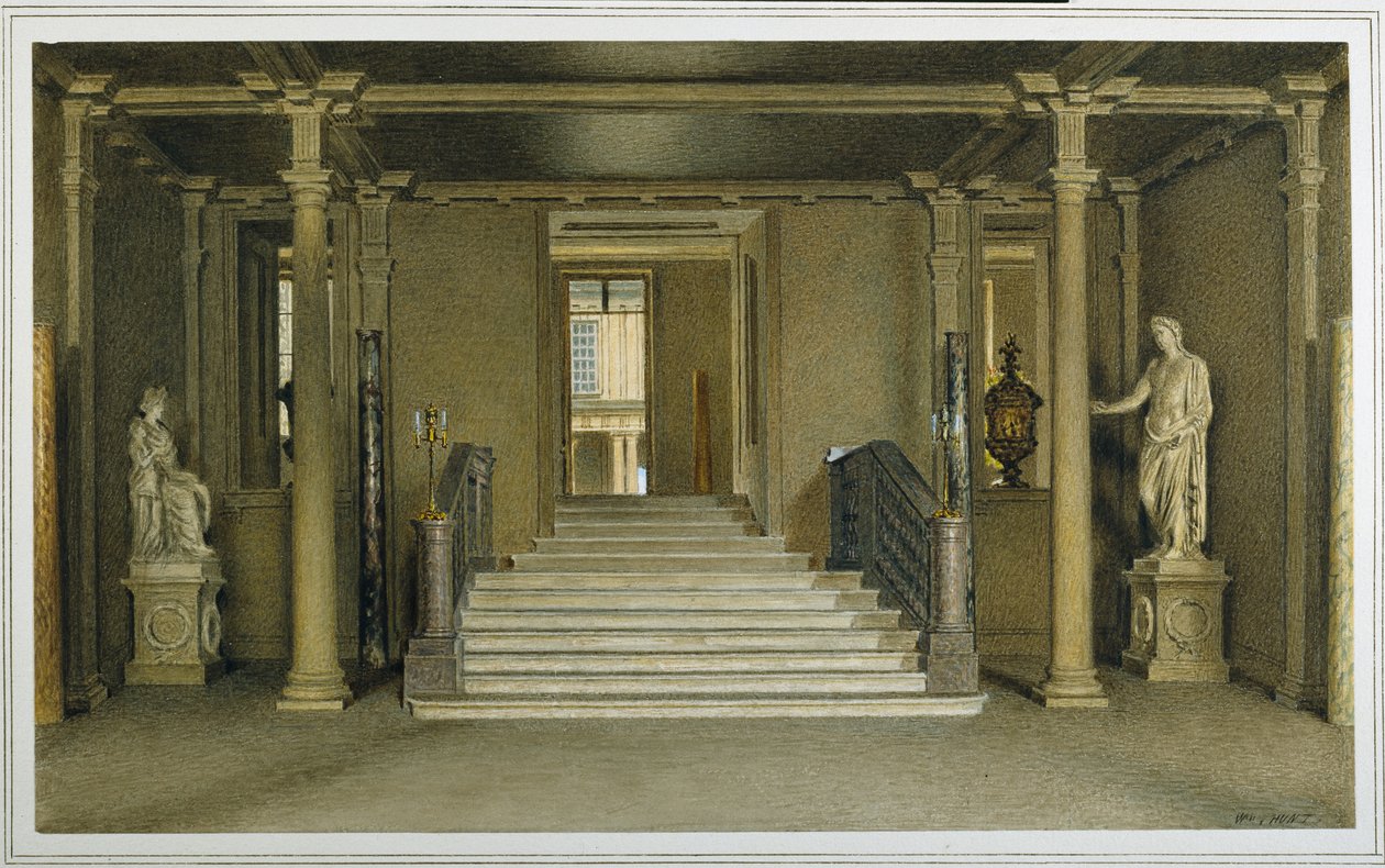 Nord Eingangshalle im Chatsworth House von William Henry Hunt
