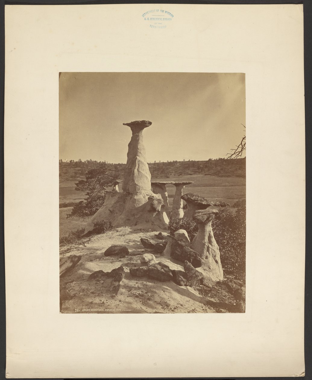 Erodierte Sandsteine, Monument Park, Colorado von William Henry Jackson