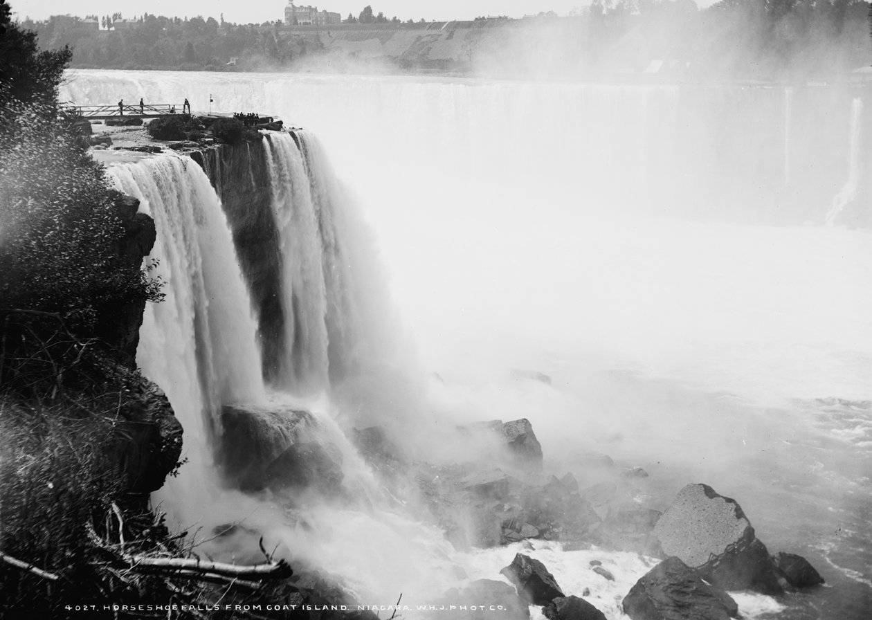 Horseshoe Falls von Goat Island, Niagara, ca. 1880-97 von William Henry Jackson