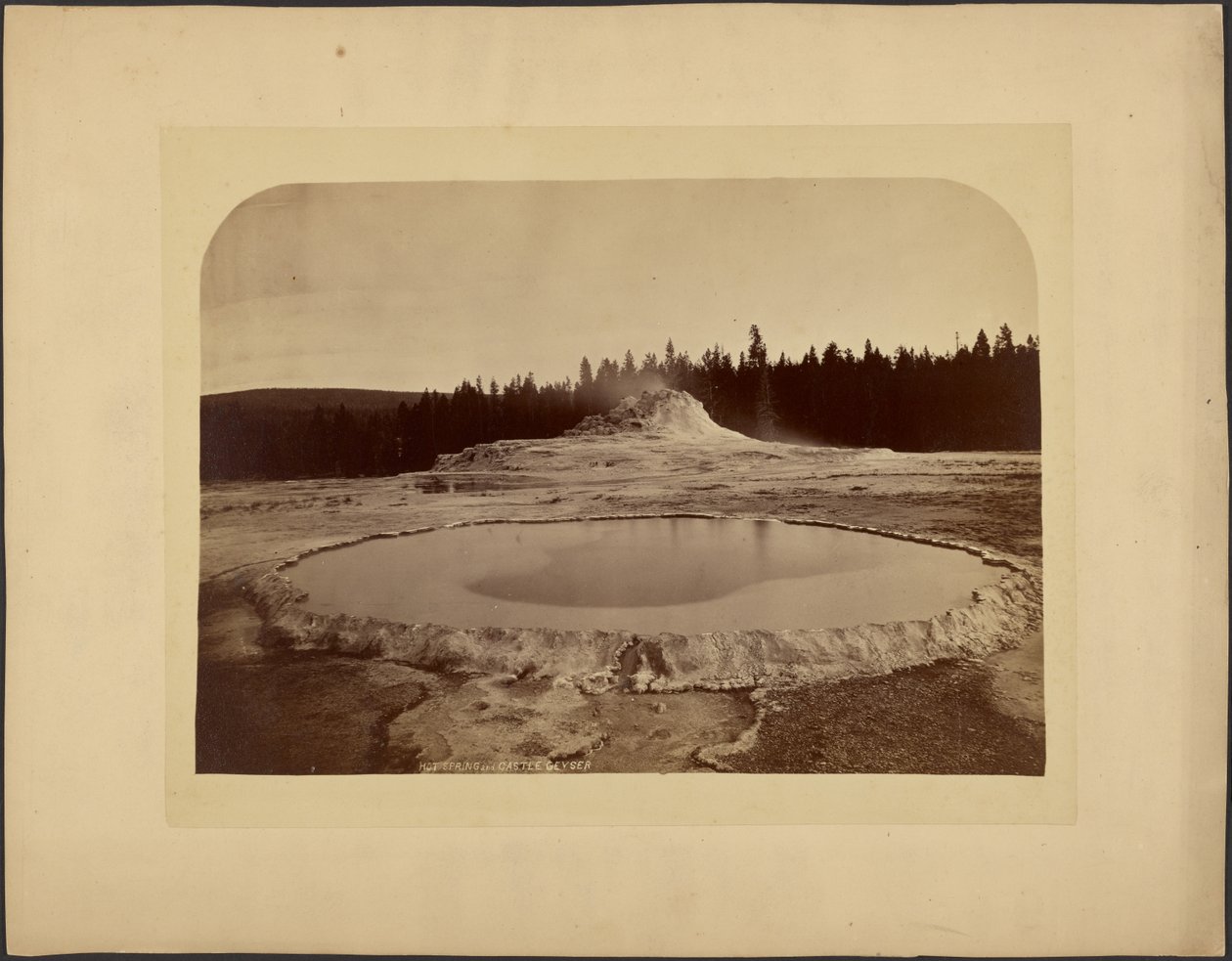 Heiße Quellen und Castle Geyser von William Henry Jackson