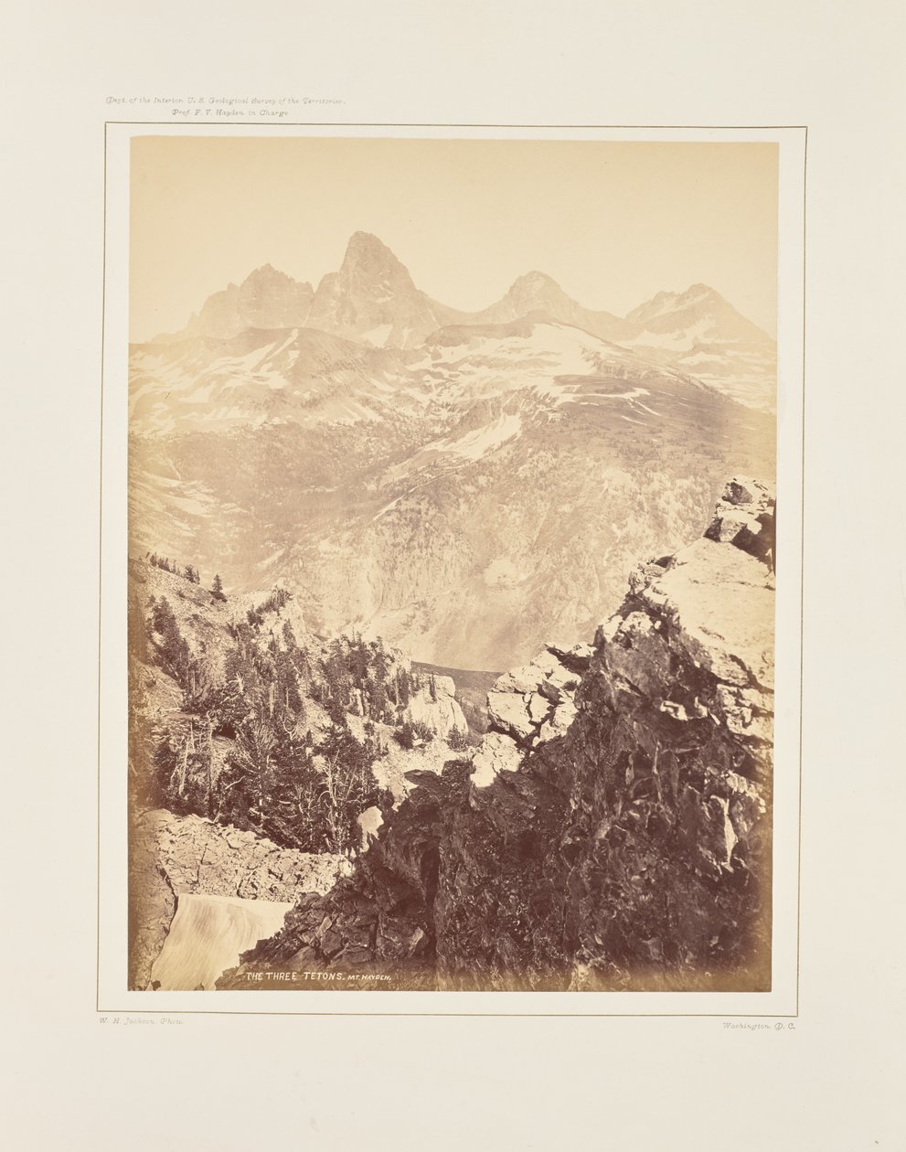 Die drei Tetons, Mt. Hayden von William Henry Jackson