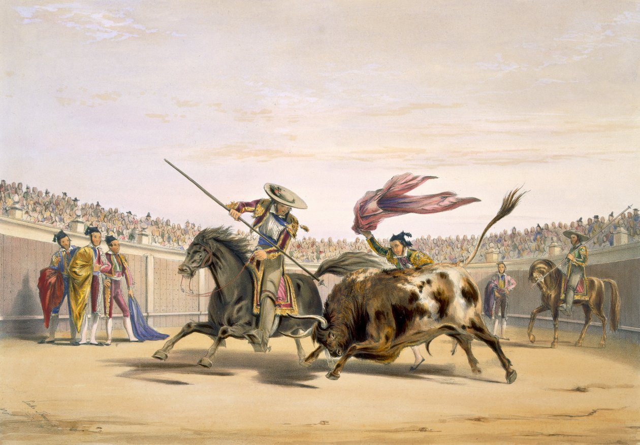 Der Stier folgt dem Angriff, 1865 von William Henry Lake Price