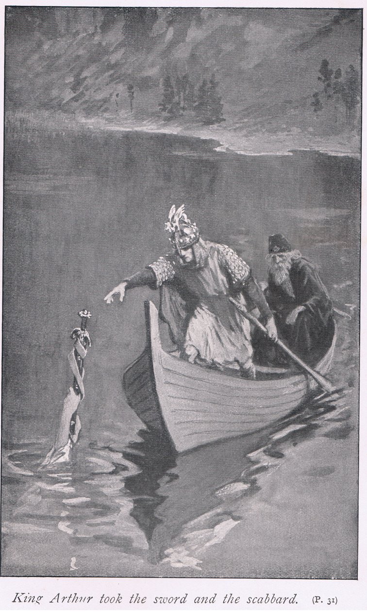 König Arthur nahm das Schwert und die Scheide von William Henry Margetson