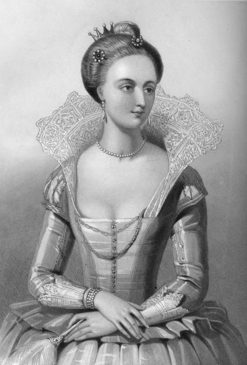 Anne von Dänemark 1665-1714, Königin Gemahlin von König James I, 1851 von William Henry Mote