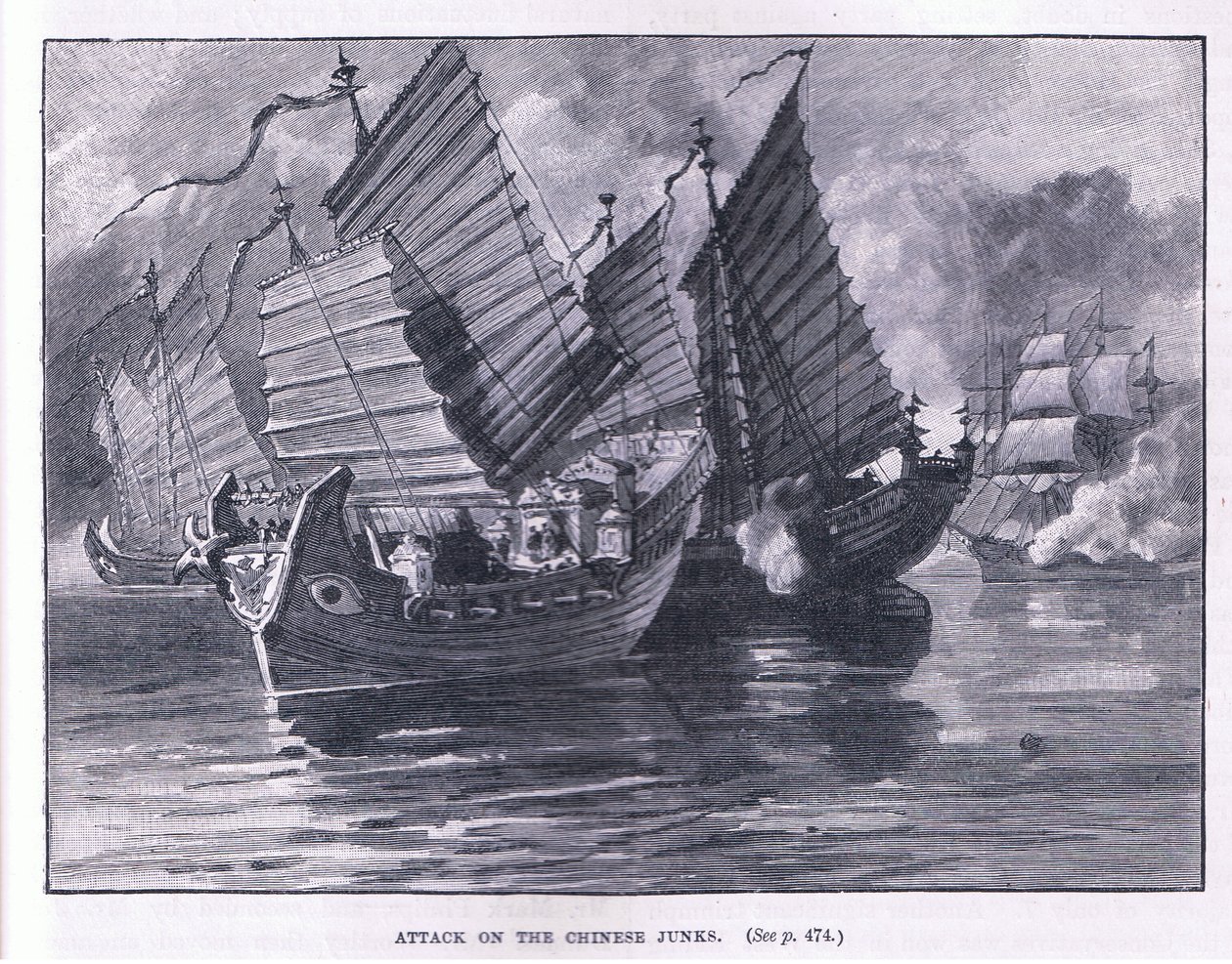 Angriff auf die chinesischen Dschunken AD 1841 von William Heysham Overend