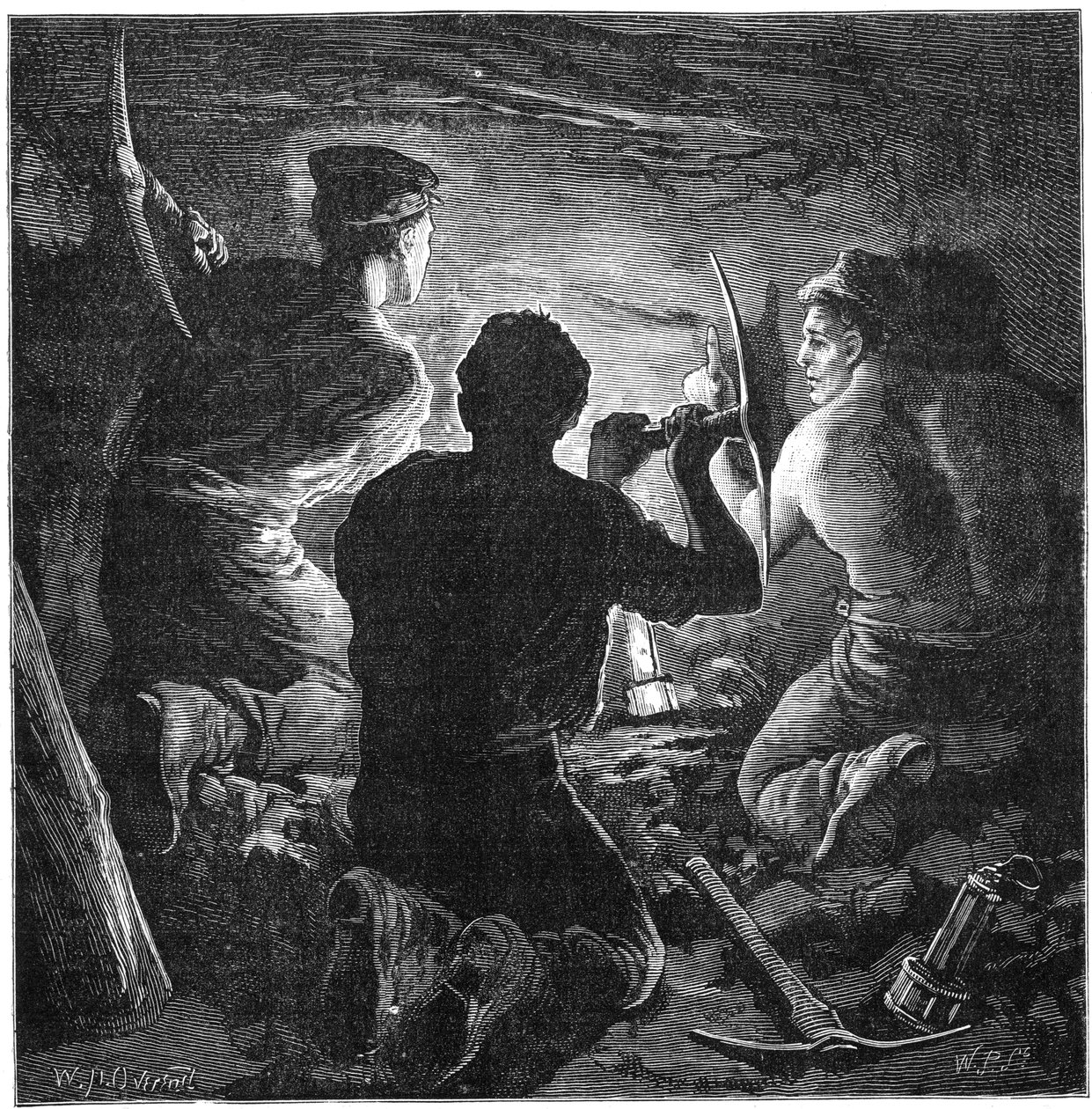 Grubenunglück, Tynewydd Colliery, Südwales, April 1877, ca. 1885 von William Heysham Overend