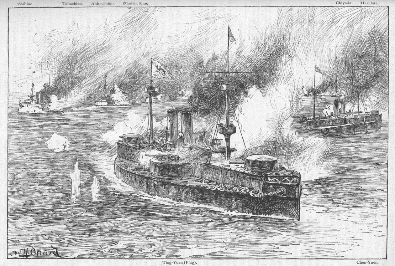 Die Schlacht am Yalu von William Heysham Overend
