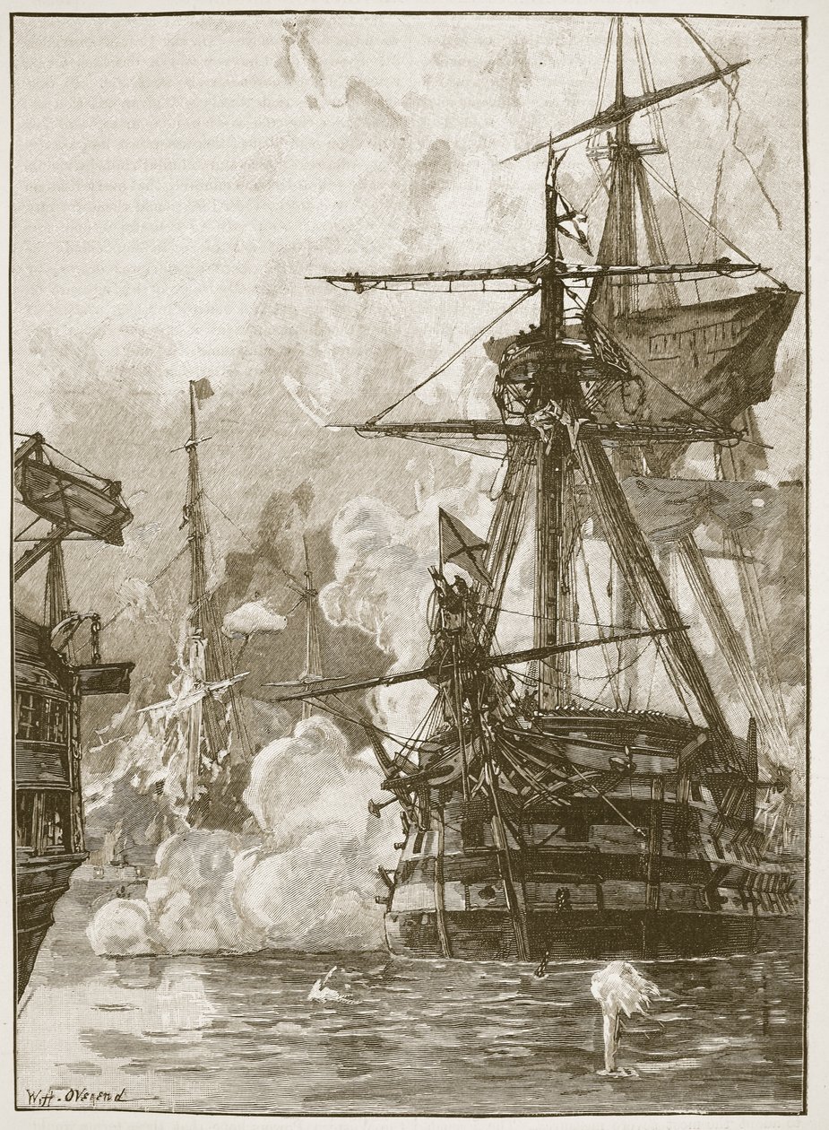 Der Russische Angriff auf Sinope, Illustration aus 