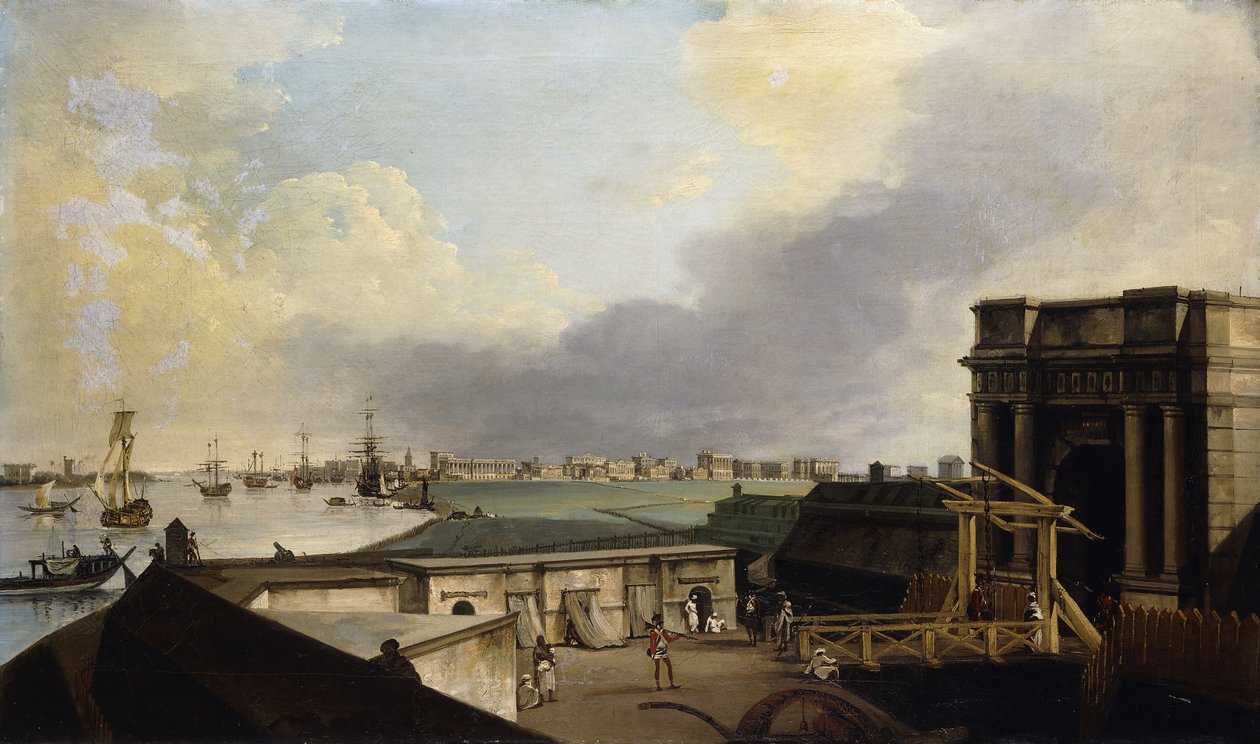 Ansicht von Kalkutta vom Fort William aus von William Hodges