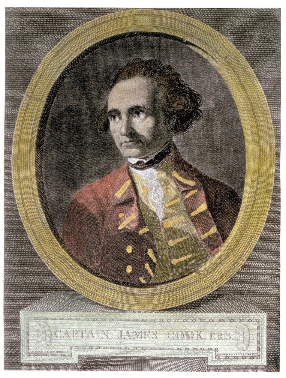 Porträt von Captain James Cook (1728-79), aus dem Frontispiz von 