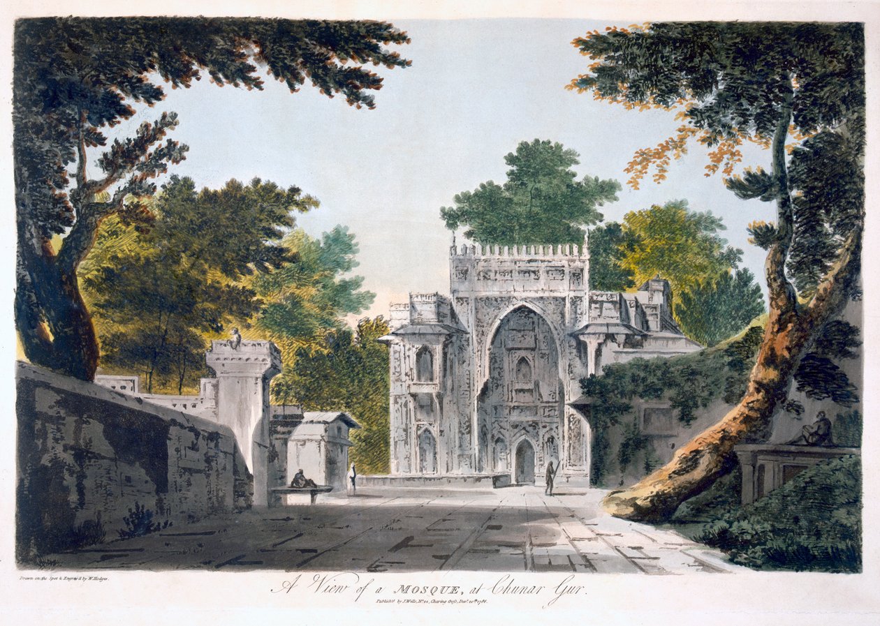 Ansicht einer Moschee in Chunar Gur, 1786 von William Hodges