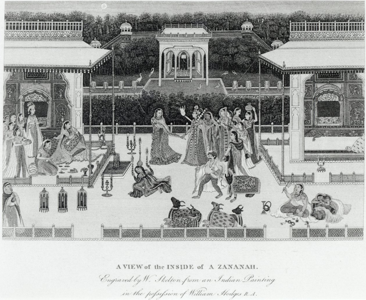 Ansicht des Inneren eines Zananah von William Hodges