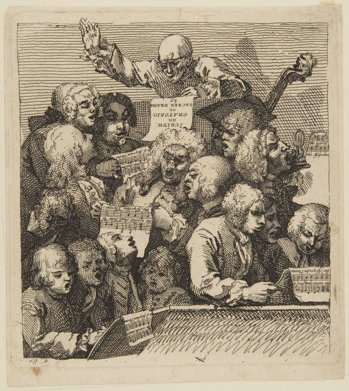 Ein Chor von Sängern von William Hogarth