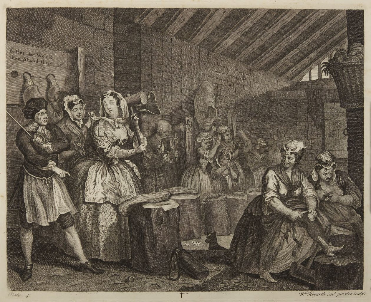 Der Lebensweg einer Dirne, Tafel 4 von William Hogarth