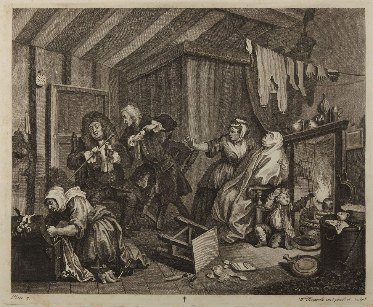 Der Lebensweg einer Dirne, Platte 5 von William Hogarth