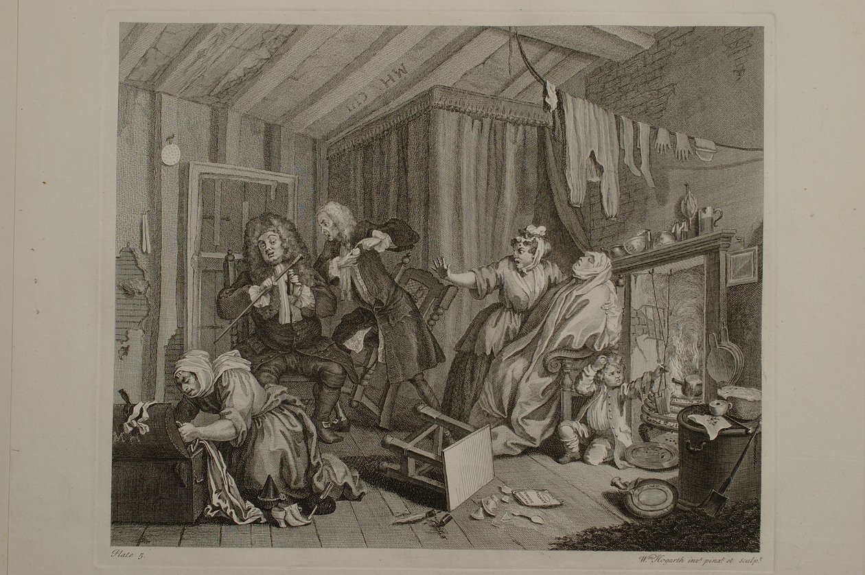 Der Weg einer Dirne: Tafel 5 von William Hogarth