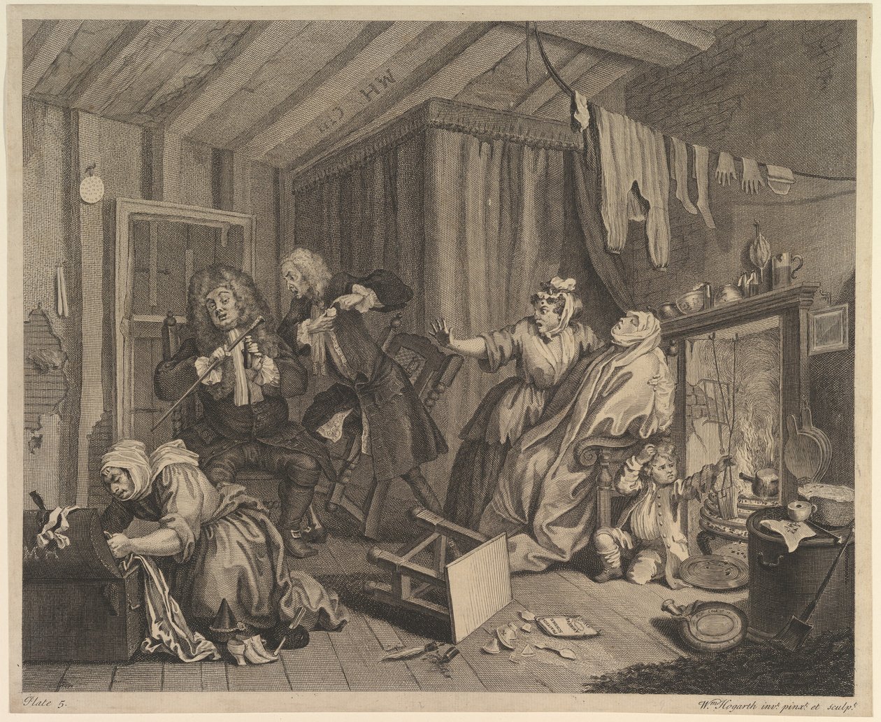 Der Lebensweg einer Dirne, Tafel 5 von William Hogarth