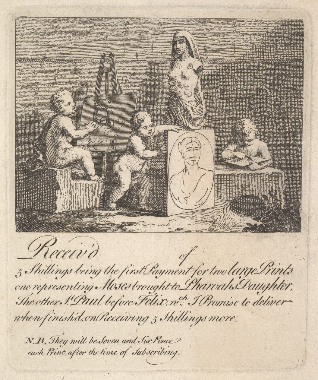Jungen, die die Natur beobachten, 1751 von William Hogarth