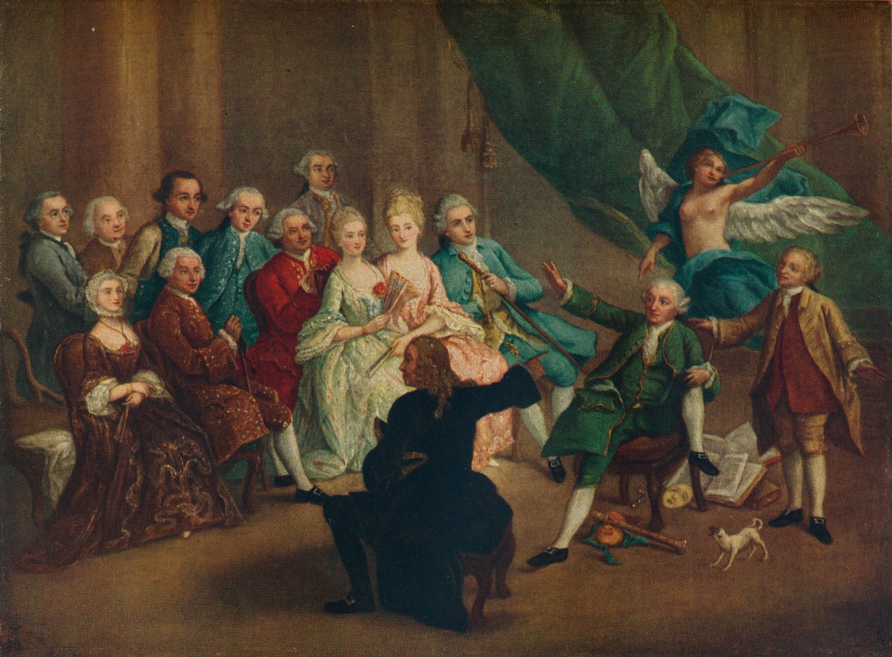 David Garrick im Grünen Zimmer, 18. Jahrhundert von William Hogarth