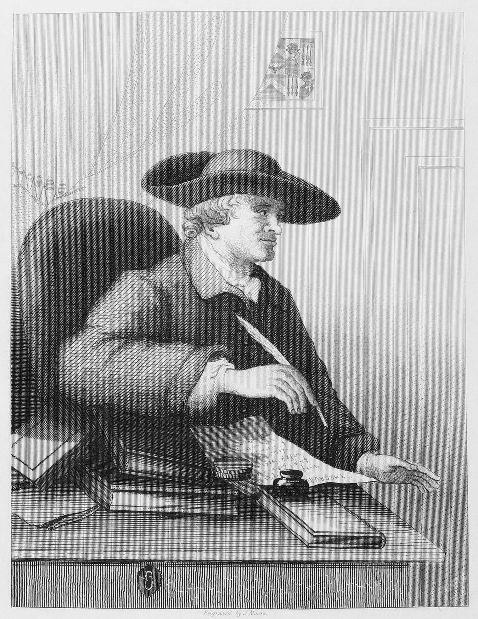Dr. Thomas Morell, der Gelehrte und Drucker (Stich von J. Moore nach William Hogarth) von William Hogarth