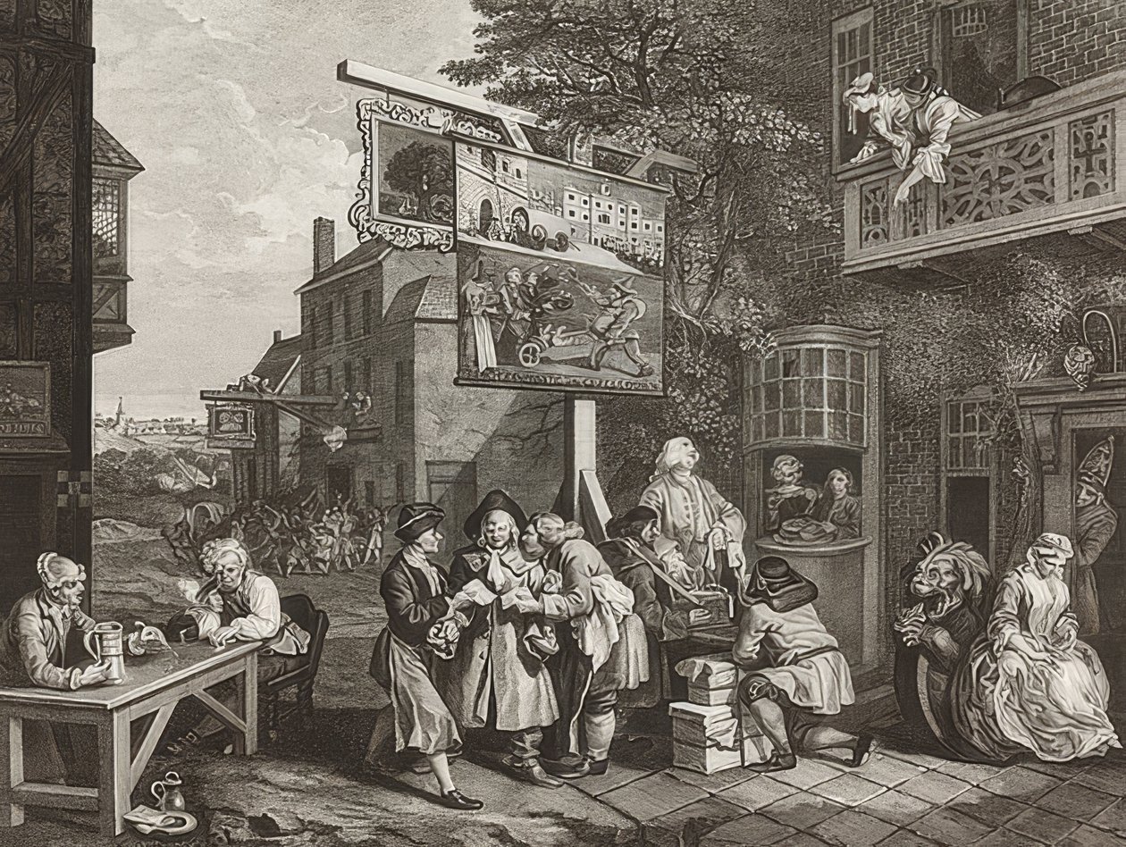 Die Parlamentswahlen. Blatt 2: Stimmenfang von William Hogarth