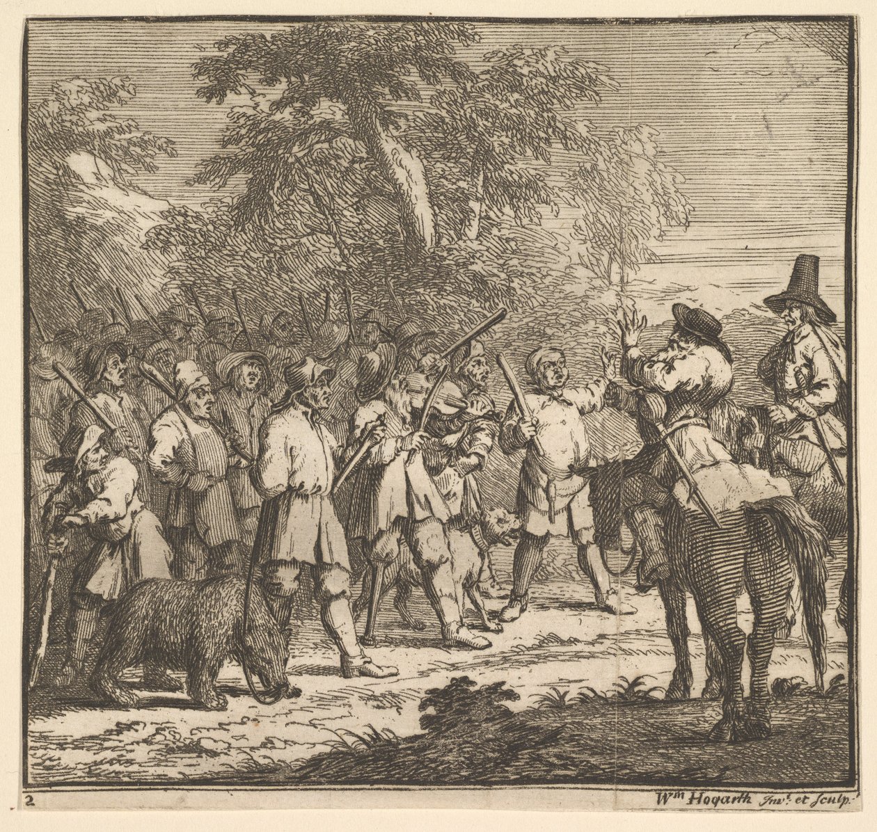 Hudibras Erstes Abenteuer Siebzehn kleine Illustrationen für Samuel Butlers Hudibras von William Hogarth