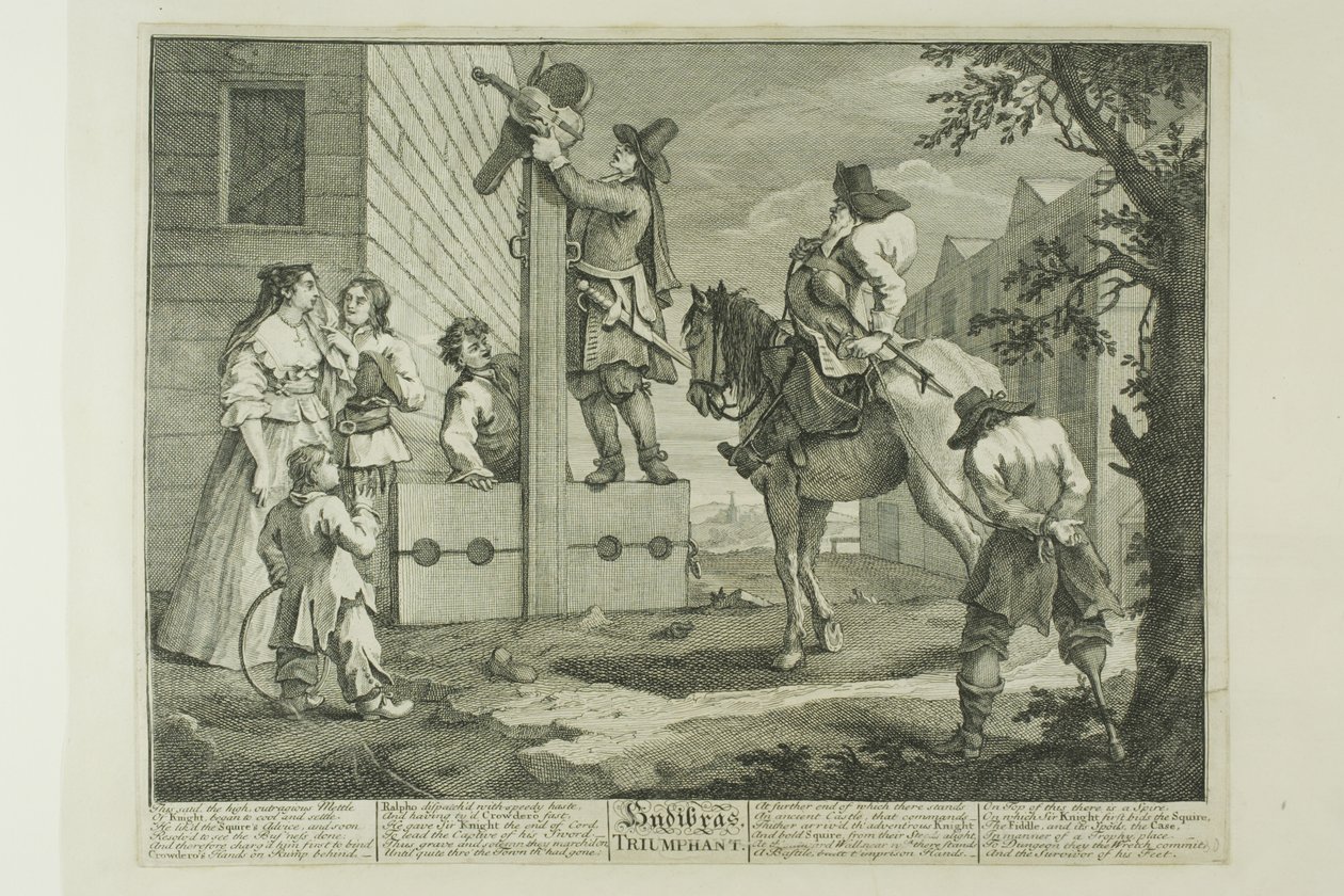 Hudibras triumphierend, Tafel vier aus Hudibras von William Hogarth