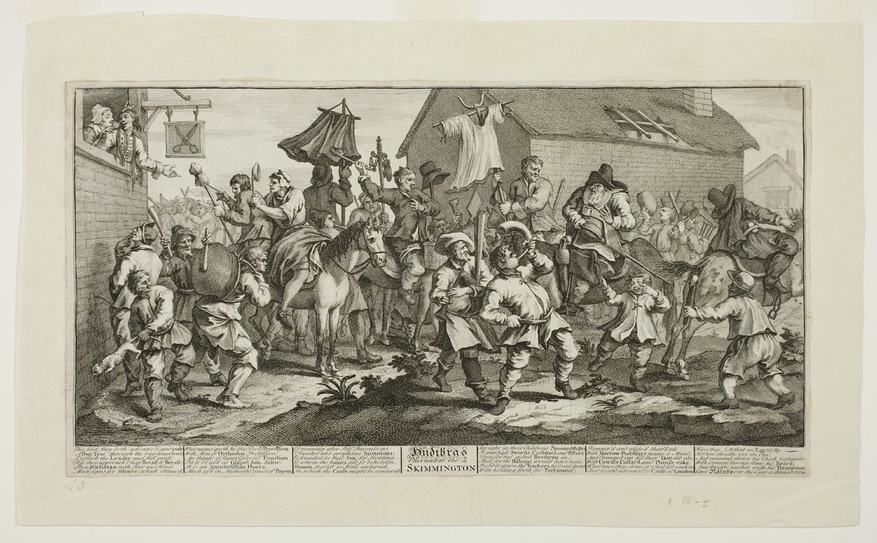 Hudibras und der Skimmington, Platte sieben aus Hudibras von William Hogarth
