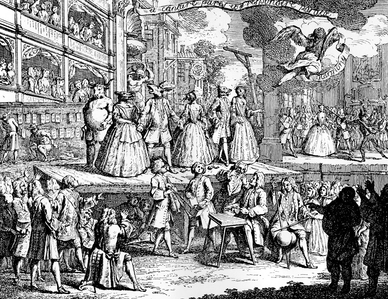 Wenn Musikzauber Herzen fesseln kann, 1730 von William Hogarth