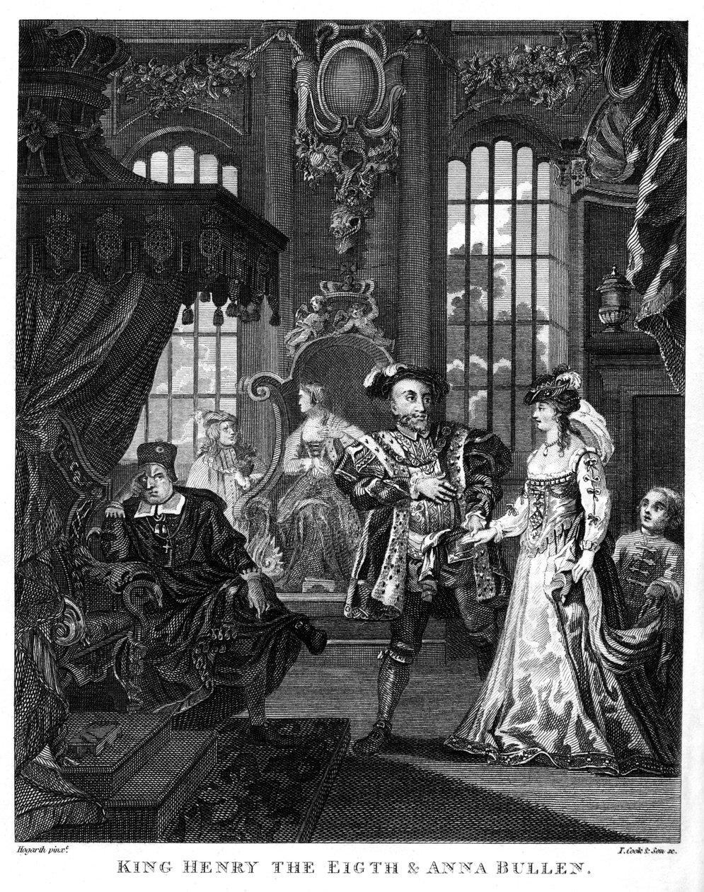König Heinrich VIII. und Anne Boleyn von William Hogarth von William Hogarth