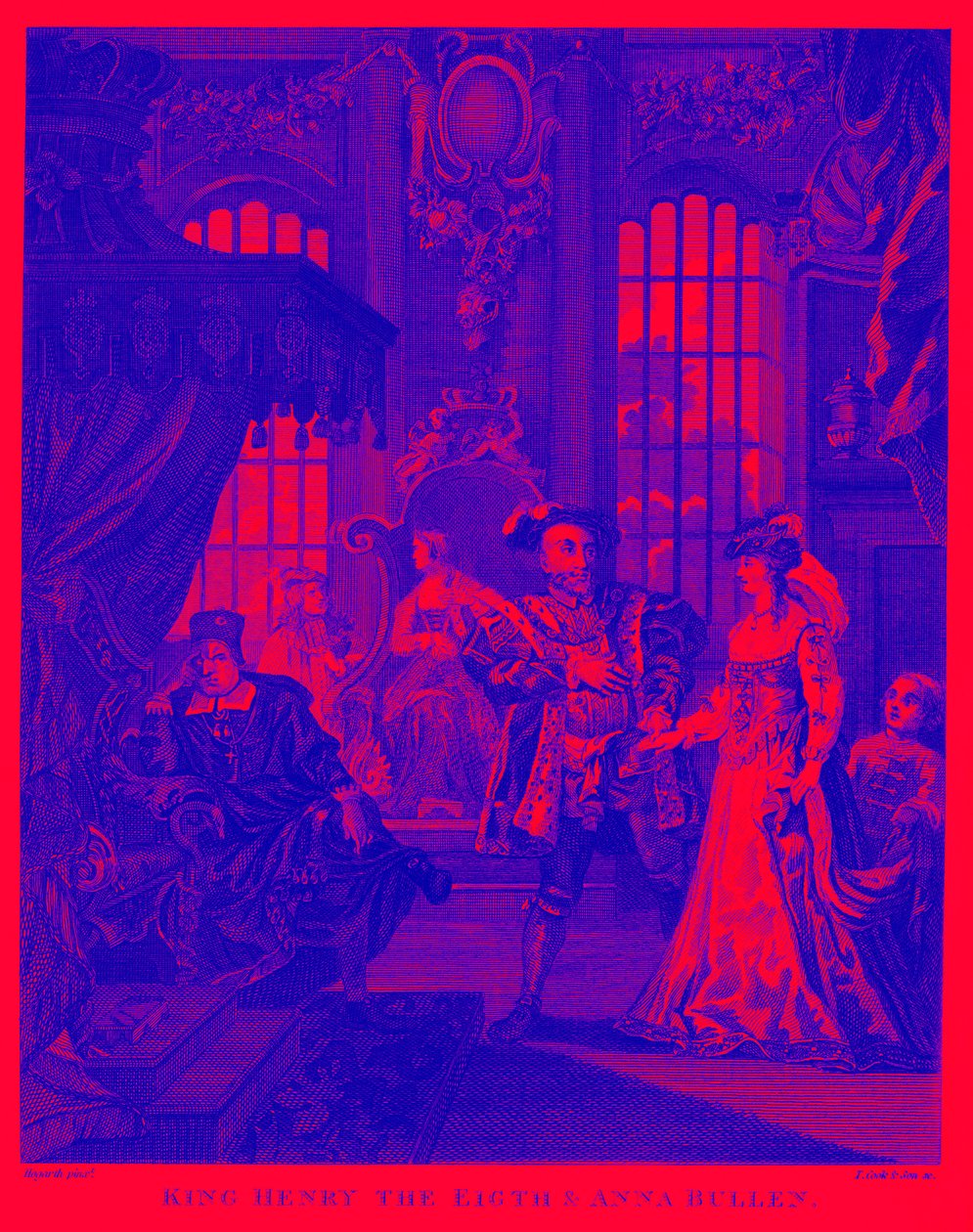 König Heinrich VIII. und Anne Boleyn von William Hogarth von William Hogarth