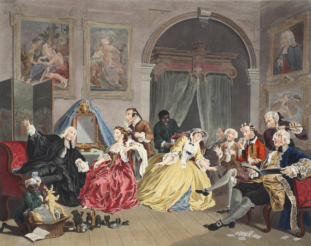 Marriage a la Mode, Platte IV, Die Toilette, Illustration aus 