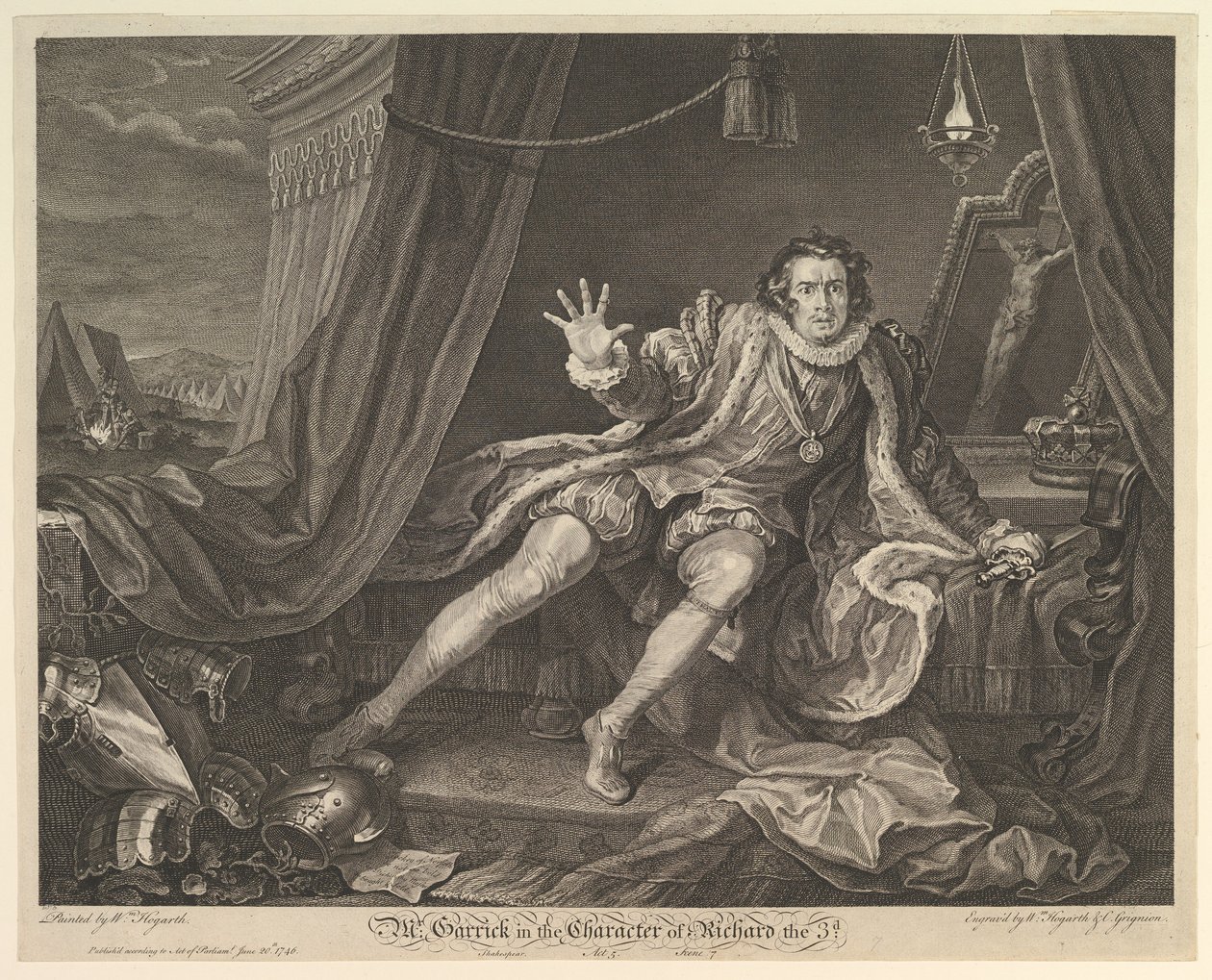 Mr. Garrick in der Rolle von Richard III, 20. Juni 1746 von William Hogarth