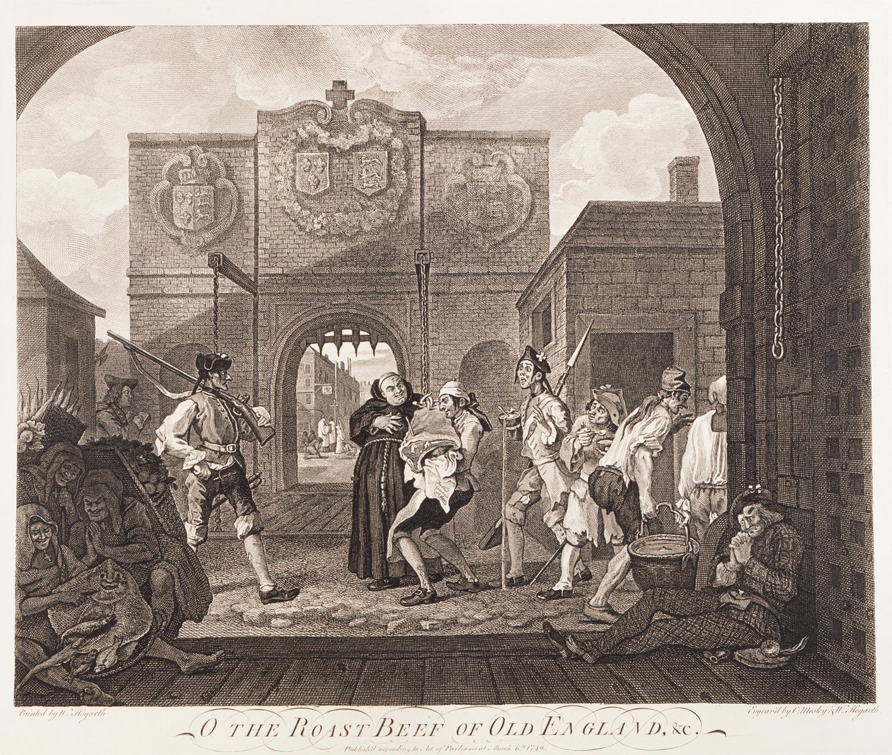 O der Braten von Alt-England, 1749 von William Hogarth