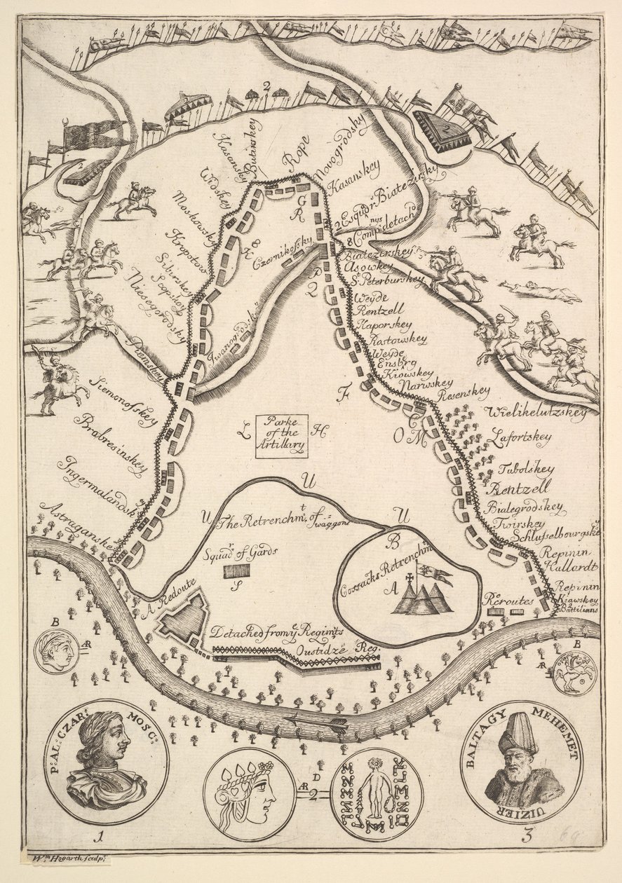 Parke der Artillerie, Aubry de La Mottrayes Reisen durch Europa, Asien und ..., 1723-24 von William Hogarth