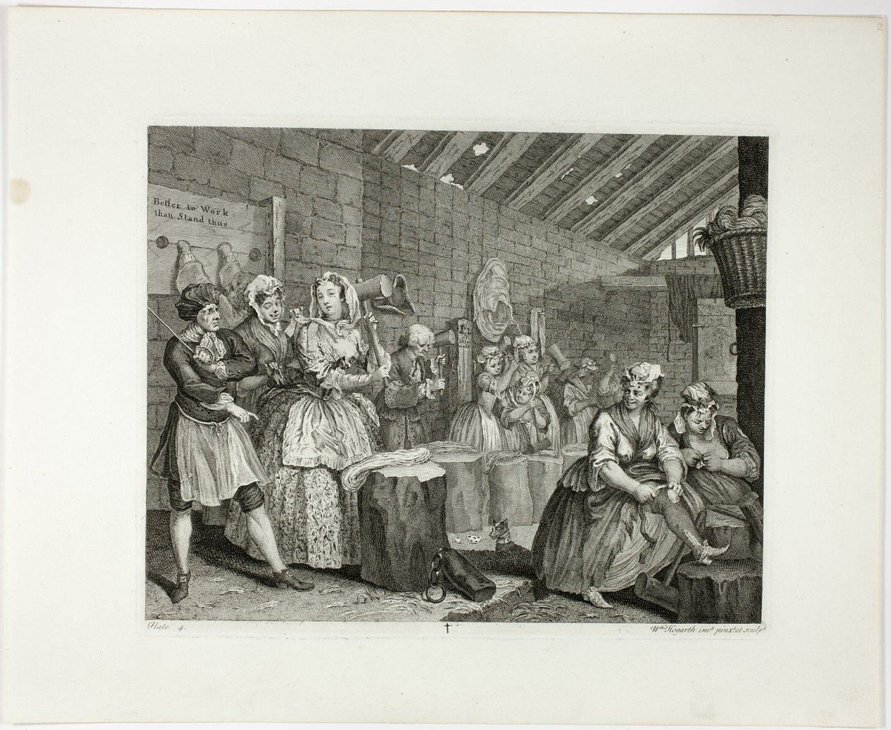 Platte vier, aus Ein Hurenleben von William Hogarth