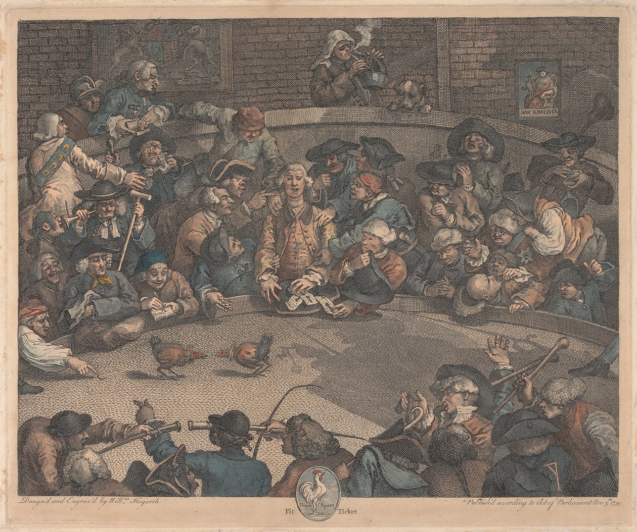 Königlicher Sport, Grubenticket von William Hogarth