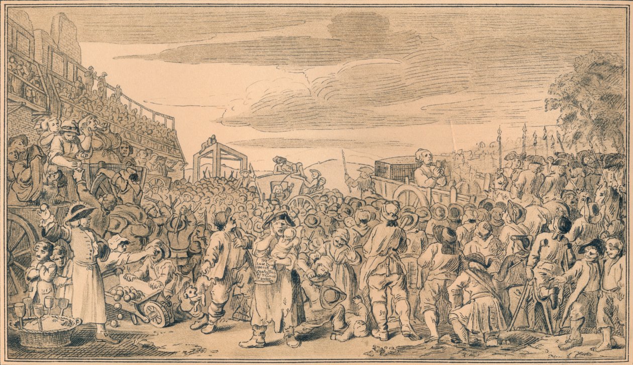 Skizze für Platte XI von Industrie und Müßiggang, 1747 von William Hogarth