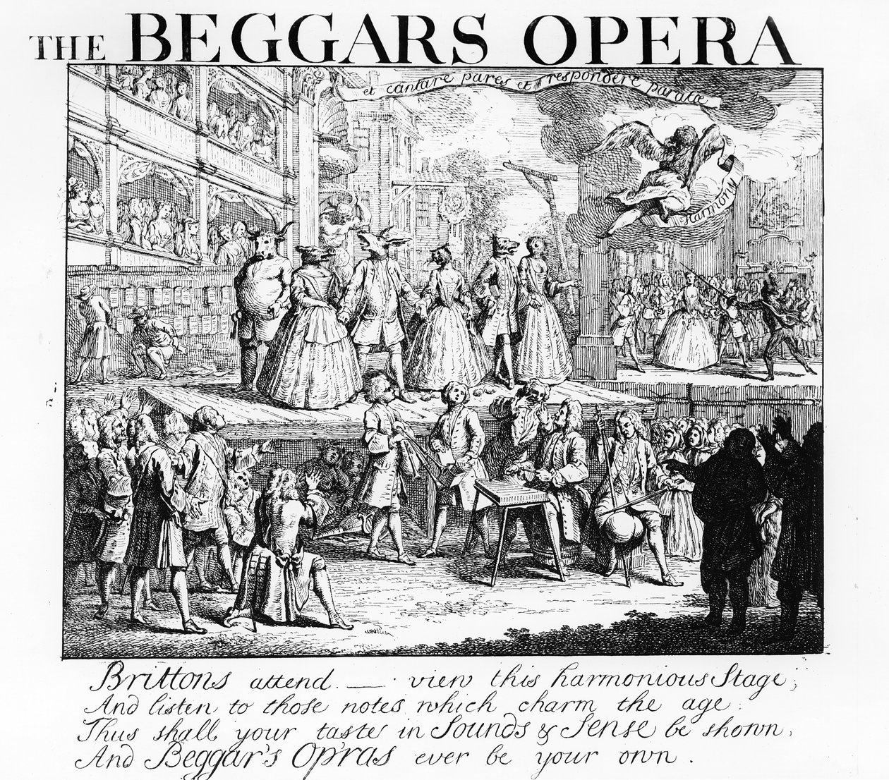 Die Bettleroper burleskiert, 1728 von William Hogarth