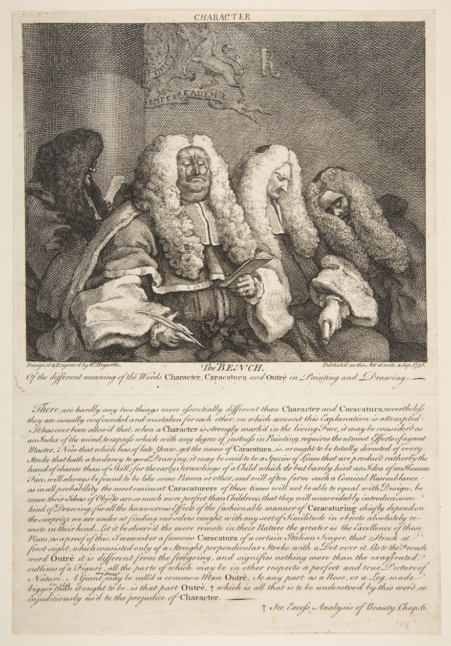 Die Bank, September 1758 von William Hogarth