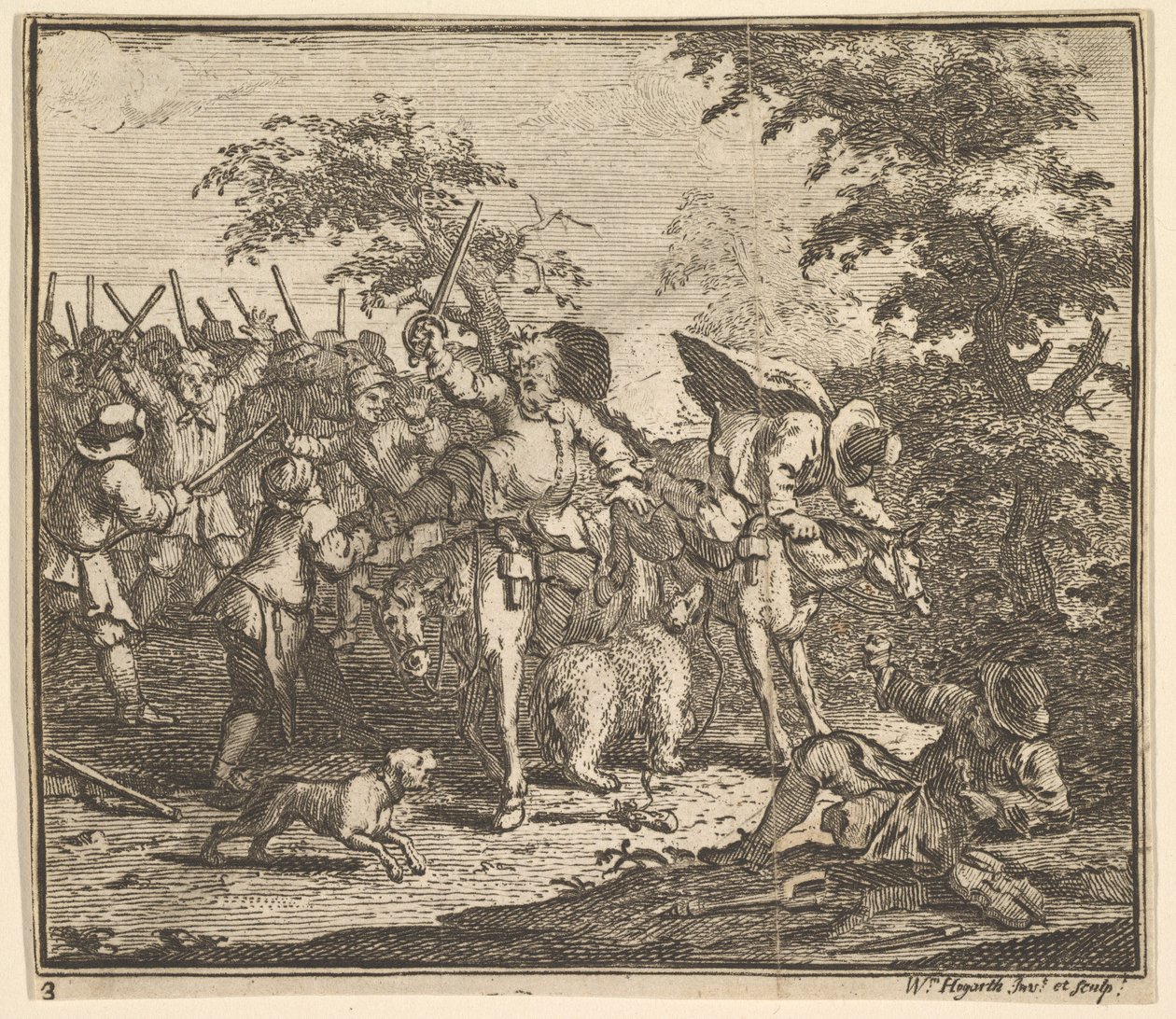 Die Begegnung mit Talgol und Magnano Siebzehn kleine Illustrationen für Samuel Butler..., 1721-26 von William Hogarth